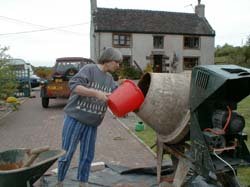 Mixing cement